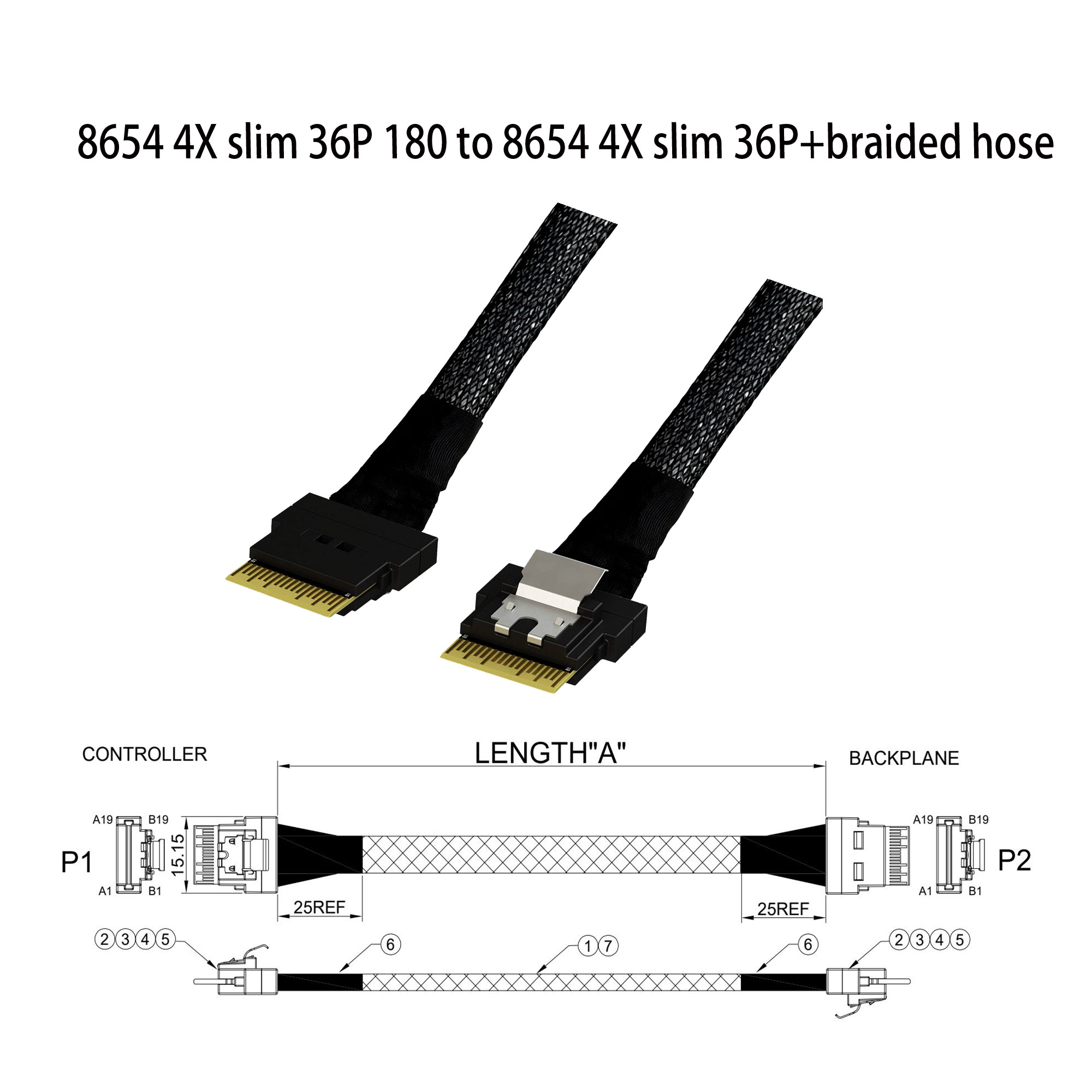 8654 纤薄型 X4 180˚ 对 8654 纤薄型 X4 1180˚ 编织网管